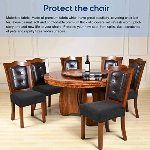 Sandalye Yemek Odası Sandalyeleri için Kapakları 4 Set Siyah Streç Yıkanabilir Çıkarılabilir Parsons Sandalye klozet kapağı