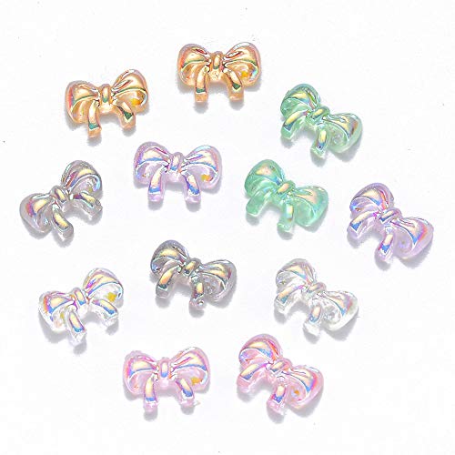 Pandahall 20 adet Kelebek Nail Art Reçine Cabochons Dekorasyon Çeşitli Mini Mikro 3D Kelebek Reçine Cabochons Tırnak Boncuk