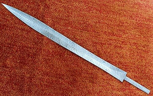 El yapımı Şam Çelik Kılıç Boş Bıçak 27.00 İnç Uzun