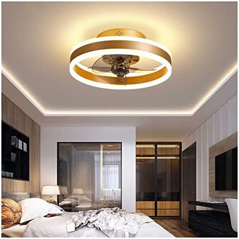 Tavan vantilatörü ışıkları Minimalist tavan vantilatörü ışık kristal dekoratif LED uzaktan kumanda aydınlatma yatak odası Fan