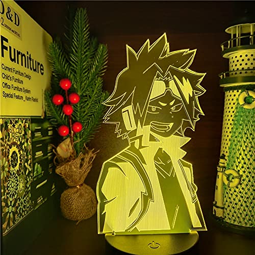 CLYARTPS-Boku hiçbir kahraman Akademi Denki KAMİNARİ Anime Led lamba gece lambaları Benim kahraman Akademi 3D ışık ev dekorasyon