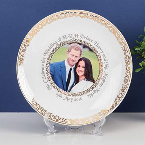 SAİK Prensi Harry'nin Meghan Markle ile Evliliğini Anmak için Kraliyet Düğünü Yeni Kemik Çini Tabağı
