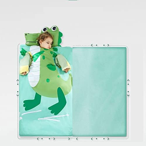 Karikatür Bebek Uyku Tulumu Çocuklar Yorgan 100 % Saf Pamuk Anti Tekme Giyilebilir Battaniye Ayrılabilir Pamuk Astar ile-Doğum