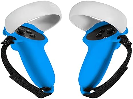 Quest 2 VR Aksesuarları için Homyl Anti-Throw Silikon Tutamak Koruyucu Kapak Kılıfı-Mavi