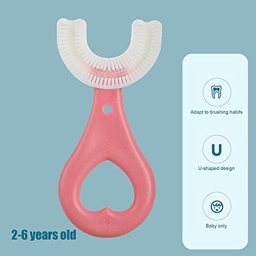 Çocuklar U Şekilli Diş Fırçası / Silikon Fırça Kafası Beyazlatma Masaj Diş Fırçası U-Tipi Diş Fırçası Tüm Ağız Diş Fırçası