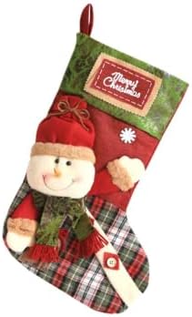 DDER Noel Çorap Dekorasyon Çanta Noel Ağacı Asılı Şeker Hediye Çantası Yeni Yıl Hediye Noel Ağacı Dekorasyon (Floresan Sarı)
