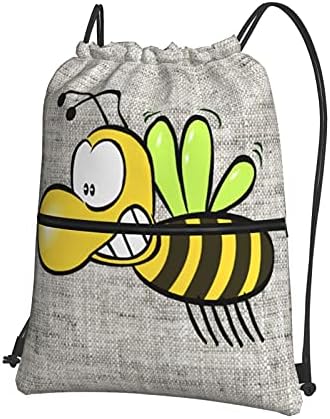 Bal arısı Erkek Kadın İpli Çanta Spor Salonu Sackpack Rahat ipli sırt çantası Sırt Çantası Sırt Çantaları fermuarlı cebi İle