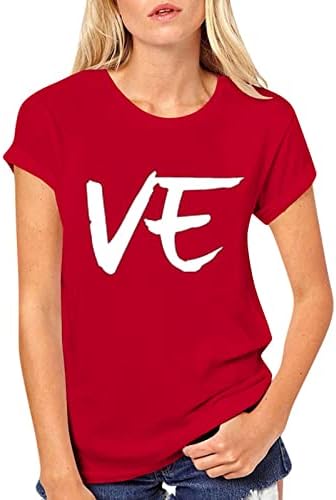 Aşk Kalp Grafik Tees Erkekler ve Kadınlar Çiftler Severler sevgililer Günü O Boyun Kısa Kollu Baskı T Shirt