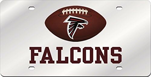 Stockdale Atlanta Falcons Futbol Deluxe Gümüş Lazer Kesim Akrilik Kakma Plaka Etiketi