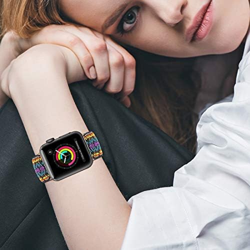 Lımque Sıkı saat kordonları ile Uyumlu Apple Watch 42mm / 44mm, kadın Erkek Yumuşak Ayarlanabilir Elastik Yedek Bileklik için