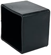 Savagrow 8 adet Kare PVC Mobilya Ayakları Kapak Caps Siyah Masa Sandalye Bacaklar Ped Zemin Koruyucu, 1 x 1(25mm)