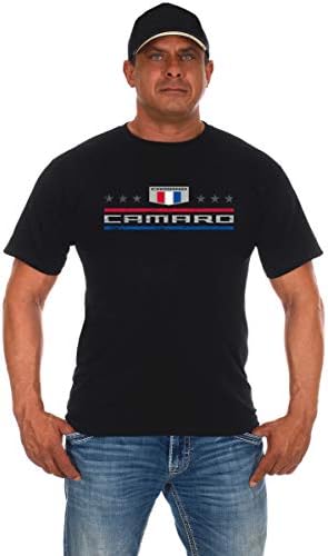 JH TASARIM GRUBU erkek Chevy Camaro T-Shirt Yıldız ve Barlar Ekip Boyun Gömlek 2 Renkler