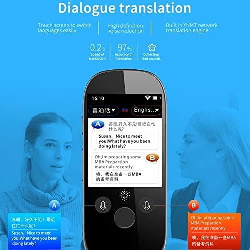 FENXİXİ 2.4 inç Ekran Ses Çevirmen Akıllı İş Seyahat AI Çeviri Makinesi 512 GB + 4 GB 45 Dil Çevirmen (Renk: Siyah)