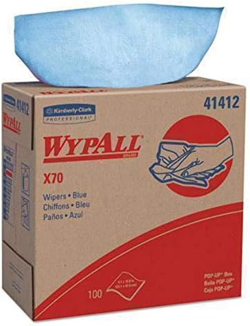 WYPALL X70 Silecekleri, Açılır Kutu, 9,1 x 16,8, Mavi, 100 / Kutu