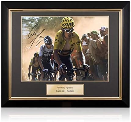 Geraint Thomas Tour De France'ı İmzaladı Fotoğraf: Hollanda Köşesi. Lüks Çerçeve / İmzalı Hatıra