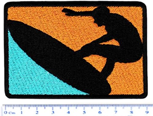 Güzel Sörf Sörfçü Gömlek Yama 10cm-Rozet-Yamalar-70'ler-80'ler-Sörf-Sörf-Sörf Tahtası-Plaj-Çanta-Ceket-Şort-Aplike