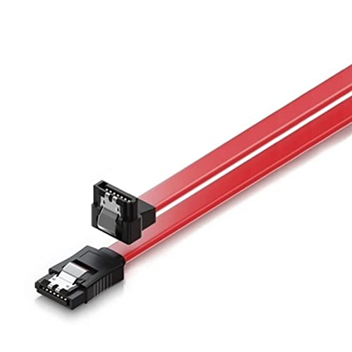 metal Klipsli ewent Kablo SATA III Hız 6 Gbits, SATA L Tipi kırmızı kırmızı 70 cm