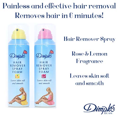 DİMPLES Hair Removal Spray Foam Rose 200ml-Epilasyon Spreyi Köpüğü, tüyleri çıkarmanın nazik ve kolay yoludur ve sonuç tıraştan