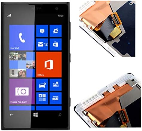 Nokia Lumia 1020 ıçin meclisi Değiştirme LCD Cam Dokunmatik Ekran Tablet Onarım Bölümü ıle Çerçeve 4.5 Siyah