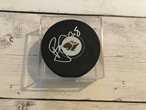 Ryan Carter İmzalı Minnesota Vahşi Hokey Diski İmzalı NHL b-İmzalı NHL Diskleri