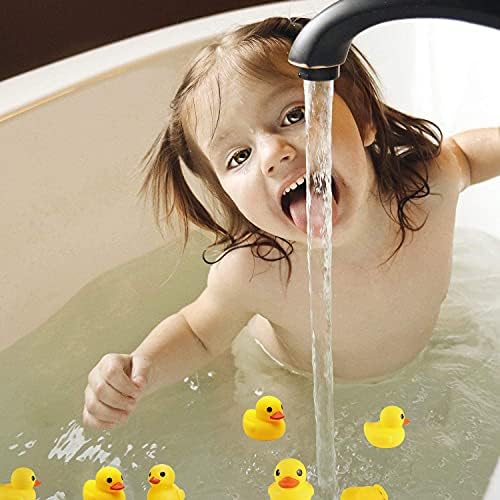 CICITOYWO Sarı Kauçuk Ördekler, 30 pcs Okul Öncesi Küçük banyo oyuncakları Küvet Yüzen Gıcırtılı Duckies Hediye için Bebek