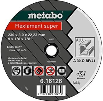 Metabo 616763000 Flexiamant Süper Alüminyum Disk, Yeşil, 230 x 6,0 x 22,2 mm