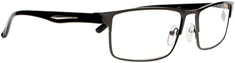 Unisex tam Çerçeve Metal okuma gözlüğü Nerd Geek okuyucu konfor erkekler için gözlük