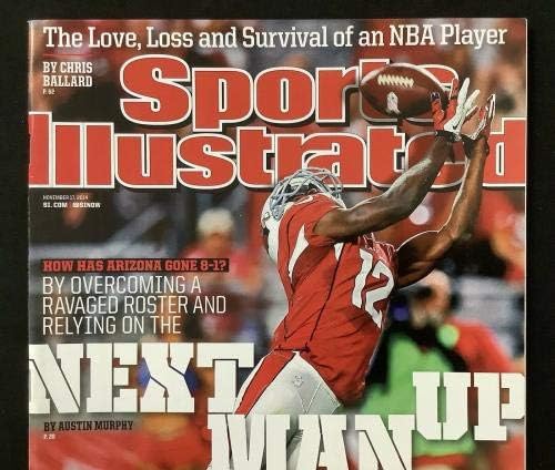 John Brown İmzalı Sports Illustrated 11/17/14 Etiketsiz Kardinaller İmzalı JSA-İmzalı NFL Dergileri