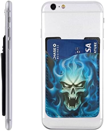 Korku Hayalet Kafatası Telefon Cüzdan, telefon Kredi kartı tutucu 3 m Yapıştırıcı Üzerinde Sopa Cüzdan Cep Kılıf Mate için