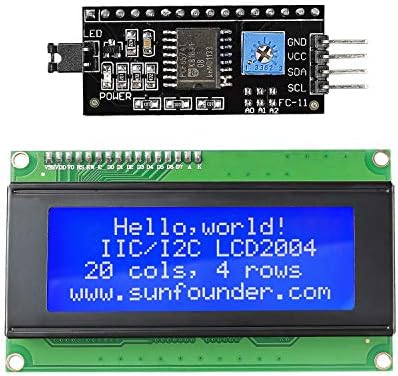 SunFounder IIC I2C TWI Seri 2004 20x4 LCD Modül Kalkanı Arduino ile Uyumlu R3 Mega2560