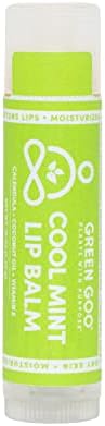 Yeşil Goo Tamamen Doğal Dudak Balsamı, Serin Nane, 0.15 ons Çubuk, 4'lü paket