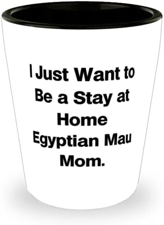 Uygunsuz Mısır Mau Kedi s, Sadece Evde Kalmak istiyorum Mısır Mau Anne, Kedi Severler İçin Komik Doğum Günü Atış Camı s