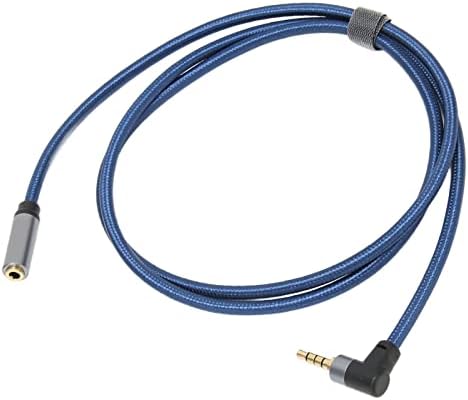 Jacksing 90 Derece Kablo, L Şekli Konektörü 3.5 mm Dişi Erkek Kablo İnce 4 Kutuplu HiFi Ses Tablet için
