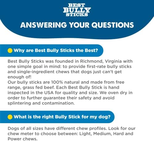 En iyi Bully Sticks Küçük, Orta ve Büyük Köpekler için Tamamen Doğal Bully Stick Köpek Muameleleri
