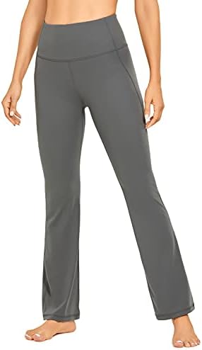 CRZ YOGA kadın Yoga Flare Tayt-30 inç-Yüksek Belli Çan Dipleri egzersiz pantolonları