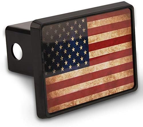 Cootack ABD Bayrağı Römork Hitch Kapak Plastik Tüp Hitch Tak Ekle Kamyonlar için Uyar 2 Alıcıları Amerikan Vatansever Vintage