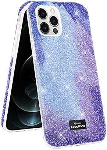 Yesunktt Bling Kristal (Elmas) Degrade Gökkuşağı Suluboya iPhone 12 Pro Max Telefon Kılıfı, Sevimli, Kızlar ve Kadınlar için