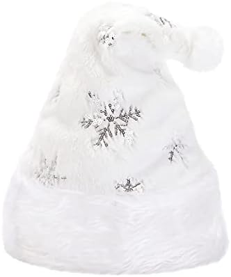 Noel Baba'nın şapka Bayan kış örme kar tanesi Noel yumuşak hımbıl sıcak örgü kap Noel şapka