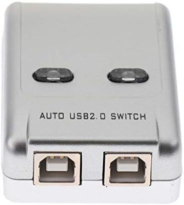 Homyl USB 2.0 Anahtarı Seçici, USB Periferik PC Paylaşımı Splitter Kutusu, 2 Bilgisayarlar Arasında Hızlı 2 Düğme Takas, Yazıcı