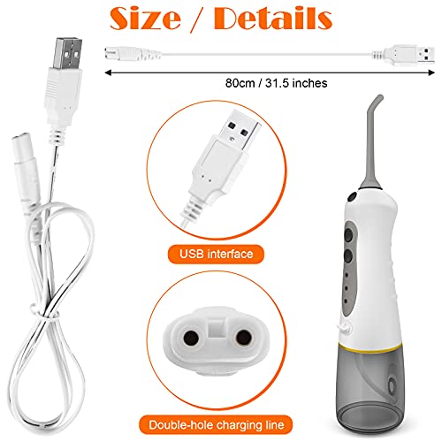 3 Adet diş duşu Şarj Kablosu Taşınabilir Oral Irrigator Şarj Kablosu USB şarj kablosu ile Uyumlu FC159 FC1591 FC156 FC256 FC259