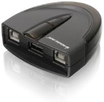 IOGEAR 2 Portlu USB 2.0 Otomatik Yazıcı Anahtarı, GUB231 Siyah