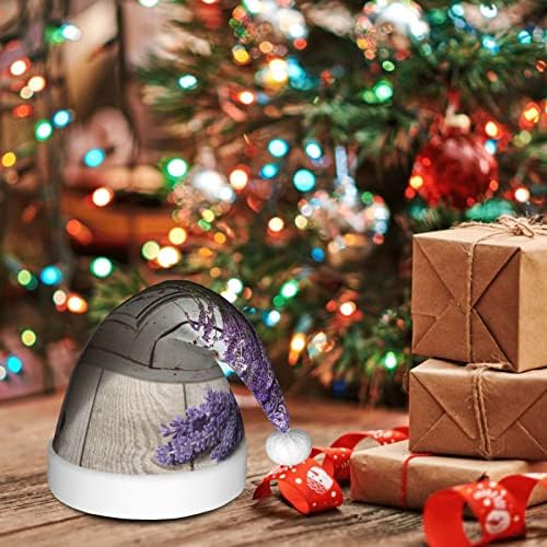 Noel baba şapkası Lavanta Ev Noel Şapka Yetişkinler Unisex Noel Noel baba şapkaları Noel Yeni Yıl Şenlikli Tatil Parti Malzemeleri