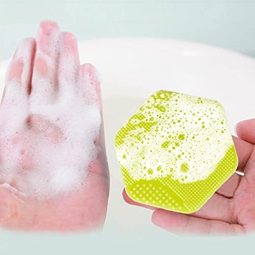 Beaupretty Bebek Banyo Silikon Fırça: 6 Adet Banyo Cradle Cap Fırça Vücut Scrubber Pad Toddlers Çocuklar için Yenidoğan Nazik