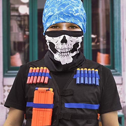 Taktik Yelek Kiti - Çocuklar Taktik Ceket Yelek için Nerf Guns N-Strike Elite Serisi ile Taktik Yüz Maskesi, 2 Yükle Klipler,