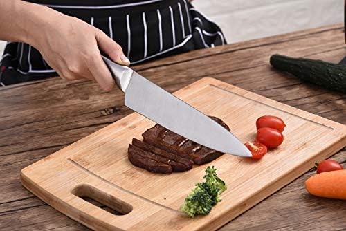 BEAFUORCT Blok Bıçak Setleri Paslanmaz Çelik Bileme İle 15 parça Akrilik Standı Biftek Bıçakları Set Profesyonel Şef Bıçağı