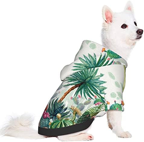 Kaktüs Çiçek Evcil Giyim Hoodies için Köpek Kedi Kostüm Yumuşak Pet Pijama Sıcak Sevimli Pet Kış Giysileri Gömlek