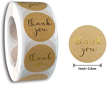 5 Rolls 500 adet / rulo Etiket Kağıdı Teşekkür Ederim Etiket Mühür Etiketleri noel Hediyesi Dekor Sticker Paketi için Düğün