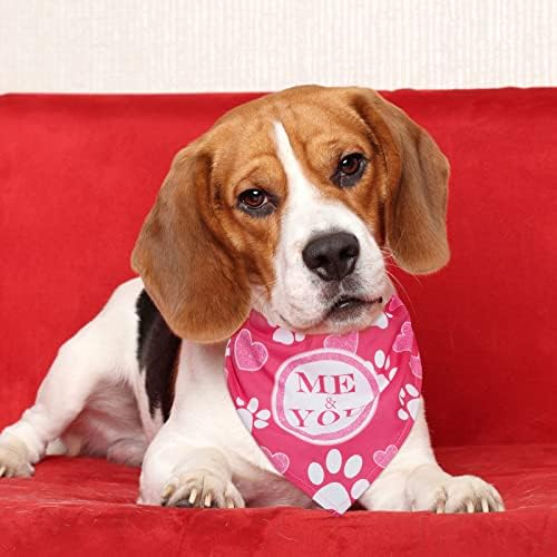 8 Parça sevgililer Günü Köpek Bandana Tatil Köpek Bandanalar Kalp Ücretsiz Öpücükler Evcil Üçgen Önlükler Cupid Aşk Dudaklar
