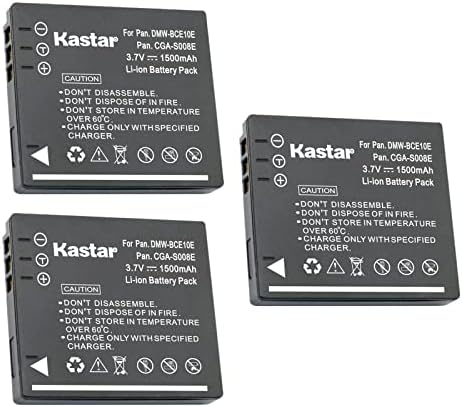 Kastar 1-Pack DMW-BCE10 / CGA-S008 Panasonic Lumix için Pil Değiştirme DMC-FX30 DMC-FX30A DMC-FX30EB-K DMC-FX30EB-S DMC-FX30EB-T