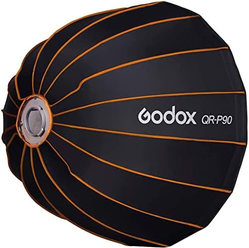 GODOX QR-P90 35.5/90 cm Tutuşunu Taşınabilir Derin Parabolik Softbox Kamera Fotoğraf Stüdyosu Flaş için fit Bowens Dağı, stüdyo